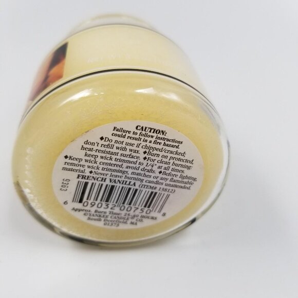 Yankee Candle Small Jar Retired Black Band French Vanilla Housewarmer 3.7 oz - Picture 5 of 6